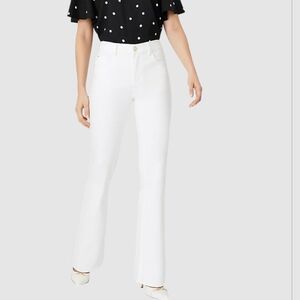 Ann Taylor The Boot Jean Mid Rise Size 6/28 White Classic Chic Neutral